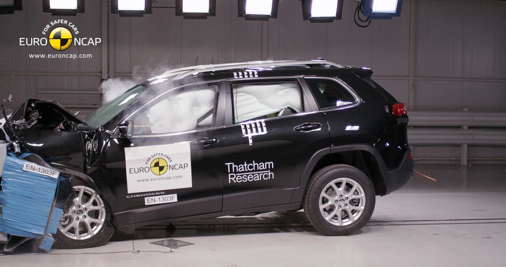 The new Jeep Cherokee under ANCAP testing. The new Jeep Cherokee under ANCAP testing.